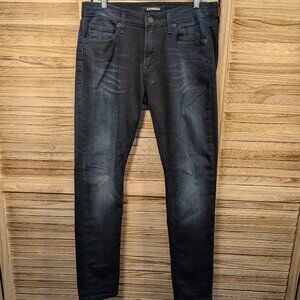 Express Jeans Midnight Blue Denim Skinny Size 33 x 32